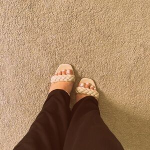 Dolce Vita Paily Braided Sandal in the color Ivory size 7.5